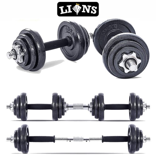 20kg cast iron dumbbell set - iron,